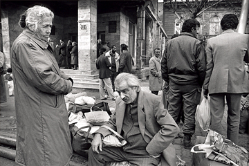 Couple at Bus Stop